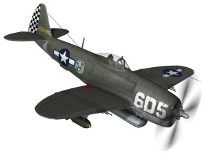 republic p-47 thunderbolt - oh johnnie 3D Model