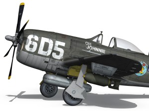 republic p-47 thunderbolt - oh johnnie 3D Модель