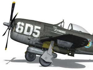 republic p-47 thunderbolt - oh johnnie 3D Model