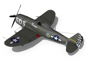 republic p-47 thunderbolt - oh johnnie 3D Модель