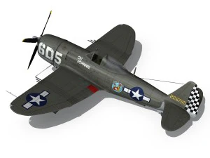 republic p-47 thunderbolt - oh johnnie 3D Model