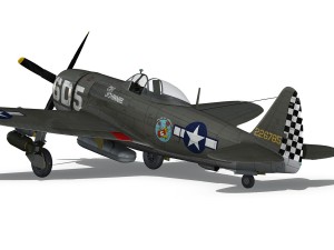 republic p-47 thunderbolt - oh johnnie 3D Модель