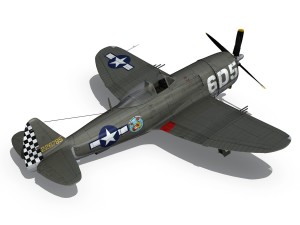 republic p-47 thunderbolt - oh johnnie 3D Модель