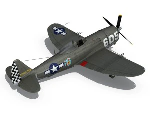 republic p-47 thunderbolt - oh johnnie 3D Model