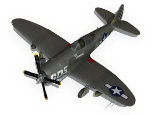 republic p-47 thunderbolt - oh johnnie 3D Model