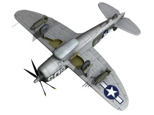 republic p-47 thunderbolt - oh johnnie 3D Model