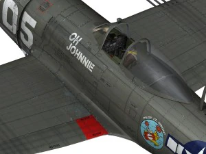 republic p-47 thunderbolt - oh johnnie 3D Model