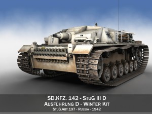 stug iii - ausf d - stug abt 197 3D Model