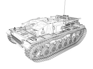 stug iii - ausf d - stug circa 197 Modello 3D