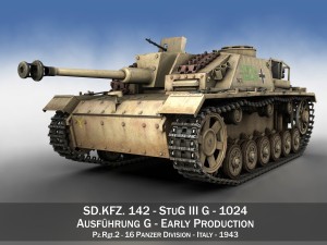 stug iii - ausfg - 1024 - early production 3D Model
