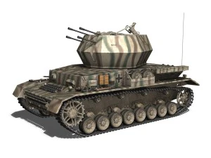 flakpanzer iv - wirbelwind - sss-pzabt 102 3D Model