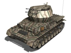 flakpanzer iv - wirbelwind - sss-pzabt 102 3D Model