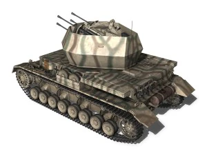 flakpanzer iv - wirbelwind - sss-pzabt 102 3D Model