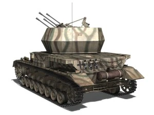 flakpanzer iv - wirbelwind - sss-pzabt 102 3D Model