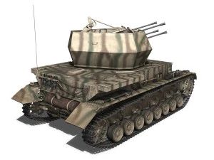 flakpanzer iv - wirbelwind - sss-pzabt 102 3D Model