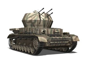 flakpanzer iv - wirbelwind - sss-pzabt 102 3D Model