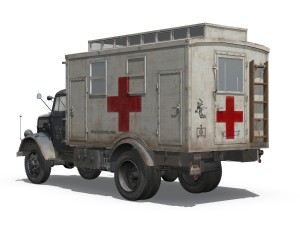 opel blitz - 3t ambulance truck - 11 pzdiv 3D 模型