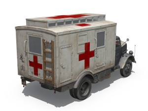 opel blitz - 3t ambulance truck - 11 pzdiv 3D 模型
