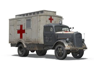 opel blitz - caminh&atilde;o ambul&acirc;ncia 3t - 11 pzdiv Modelo 3D