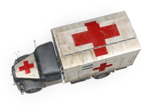 opel blitz - 3t ambulance truck - 11 pzdiv 3D 模型