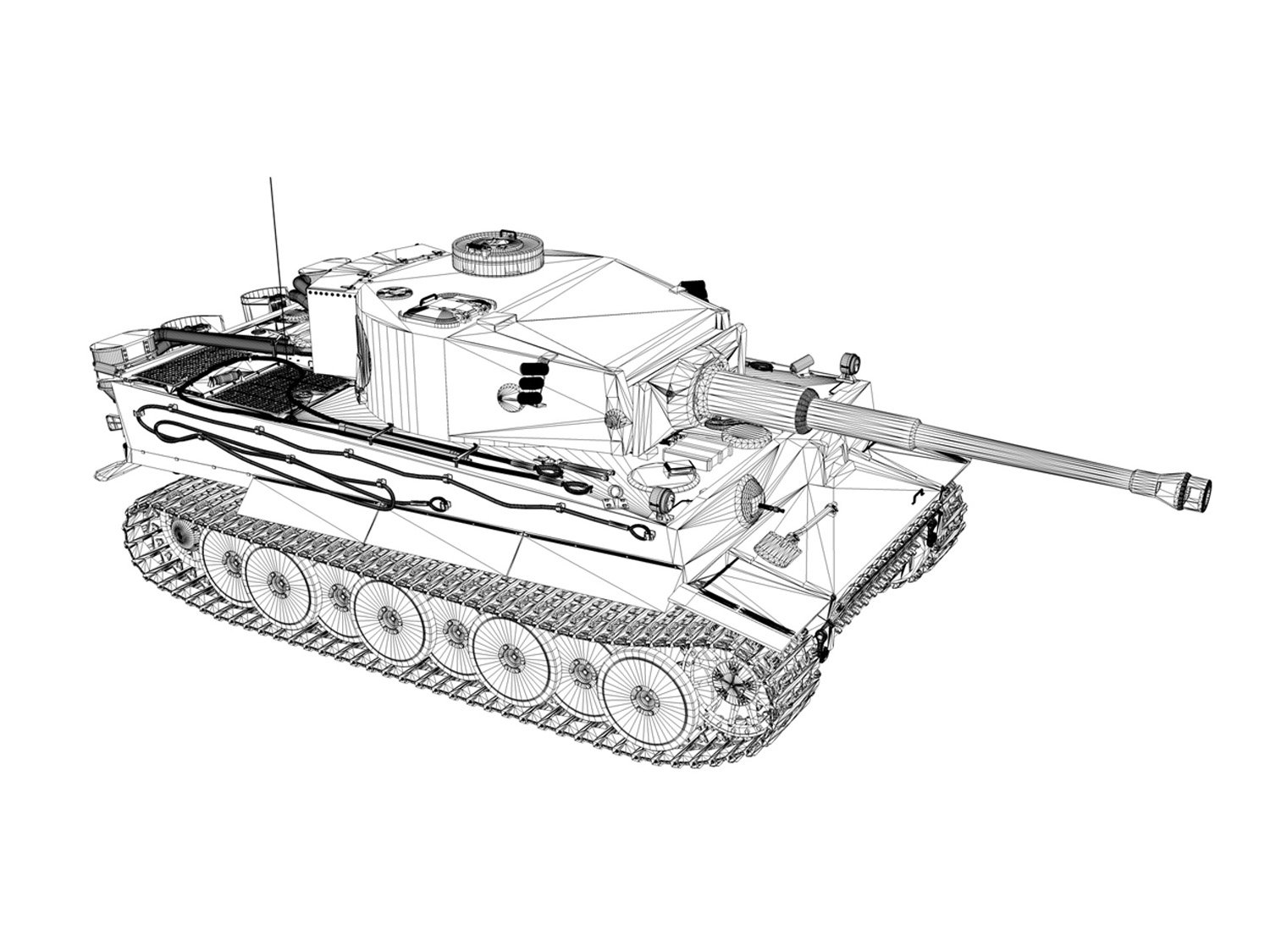 Тигер 1 контур танк