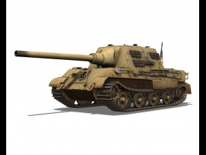 sdkfz 186 jagdtiger - porsche production 3D Model