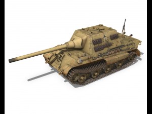 sdkfz 186 jagdtiger - porsche production 3D Model