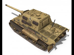 sdkfz 186 jagdtiger - porsche production 3D Model