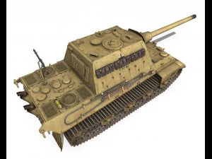 sdkfz 186 jagdtiger - porsche production 3D Model