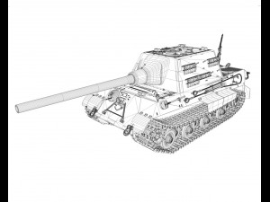 sdkfz 186 jagdtiger - porsche production 3D Model