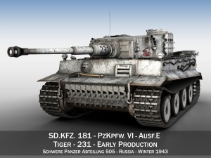 panzer vi - tiger - 231 - early production Modelo 3D