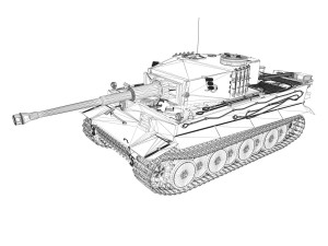 panzer vi - tiger - 231 - early production 3D 模型