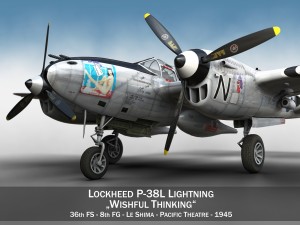 lockheed p-38 lightning - wishful thinking 3D Model