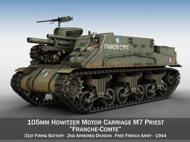 m7 priest - franche-comte 3D 模型 .c4d .max .obj .3ds .fbx .stl .blend 