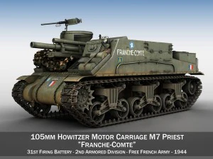 m7 priest - franche-comte 3D Model