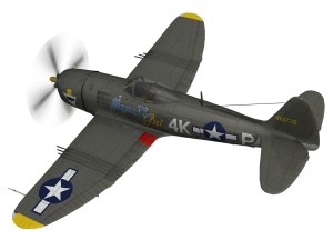 republic p-47d thunderbolt - sigma nu girl Modelo 3D