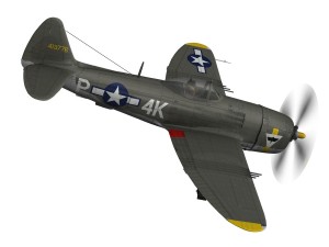 republic p-47d thunderbolt - sigma nu girl Modelo 3D