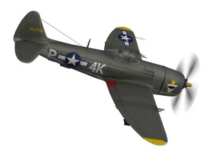 rep&uacute;blica p-47d raio - garota sigma nu Modelo 3D
