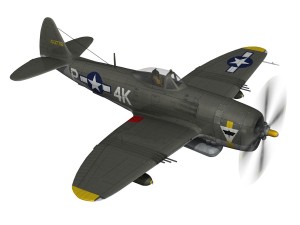 republic p-47d thunderbolt - sigma nu girl Modelo 3D
