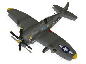 republic p-47d thunderbolt - sigma nu girl Modelo 3D
