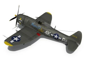 rep&uacute;blica p-47d raio - garota sigma nu Modelo 3D