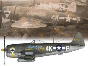 republic p-47d thunderbolt - sigma nu girl Modelo 3D