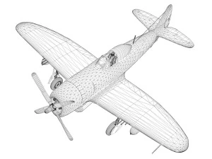 rep&uacute;blica p-47d raio - garota sigma nu Modelo 3D