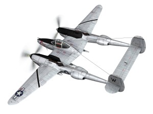 lockheed p-38 lightning - wicked woman 3Dモデル