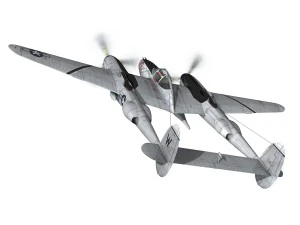 lockheed p-38 lightning - wicked woman 3D Model