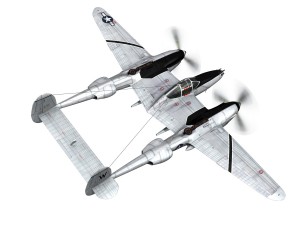 lockheed p-38 lightning - wicked woman 3Dモデル