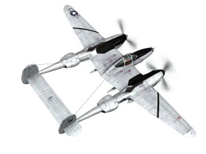 lockheed p-38 lightning - wicked woman 3D Model