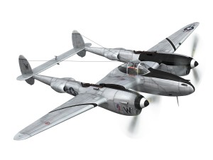 lockheed p-38 lightning - wicked woman 3Dモデル