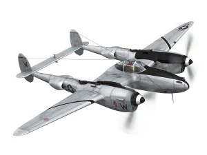 lockheed p-38 lightning - wicked woman 3D Model