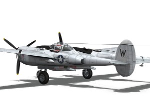 lockheed p-38 lightning - wicked woman 3Dモデル